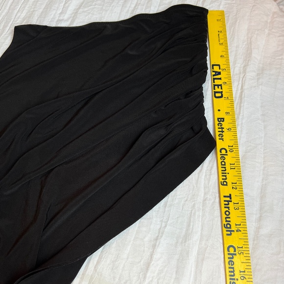 Norma Kamali Women's Side Drape Mini Skirt Black  Sz M - Picture 6 of 10